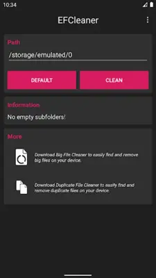 Empty Folder Cleaner android App screenshot 0